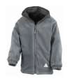 R160B Kids Reversible Fleece Jacket Black / Grey colour image